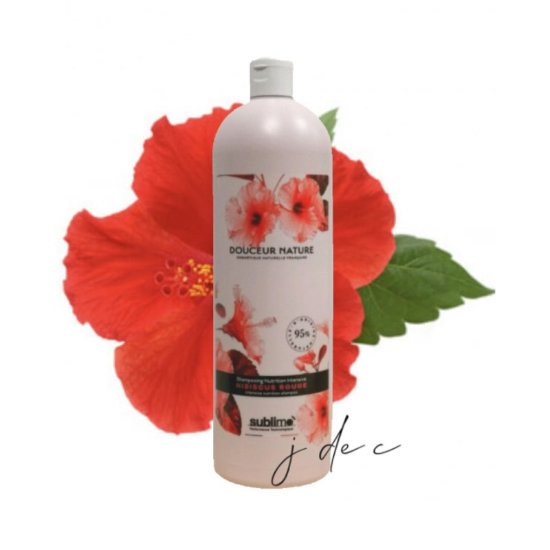 Shampooing Nutrition Intensive Hibiscus Rouge Douceur Nature Litre