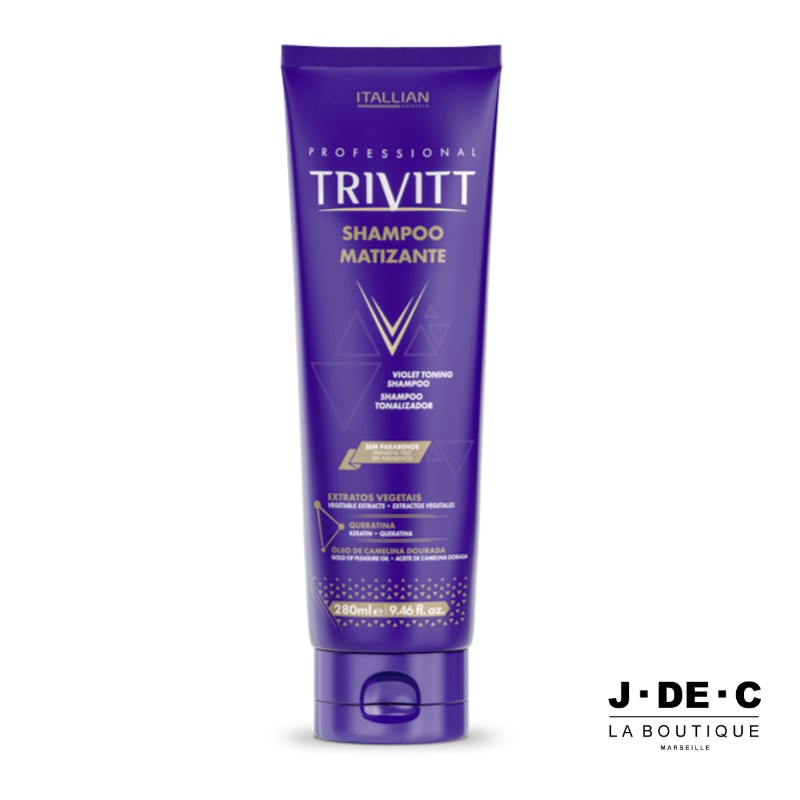 Shampooing Kératine Anti-Jaune • TRIVITT Professional