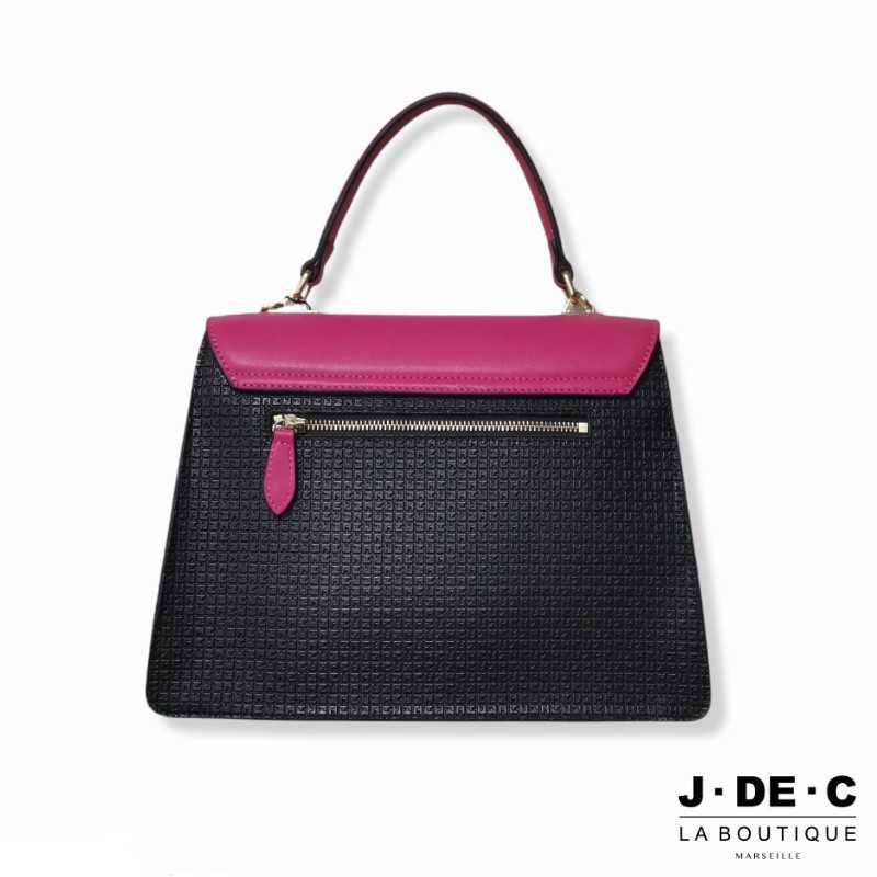 Sac à Main Rose Fuchsia et Noir FIDELIO • TED LAPIDUS