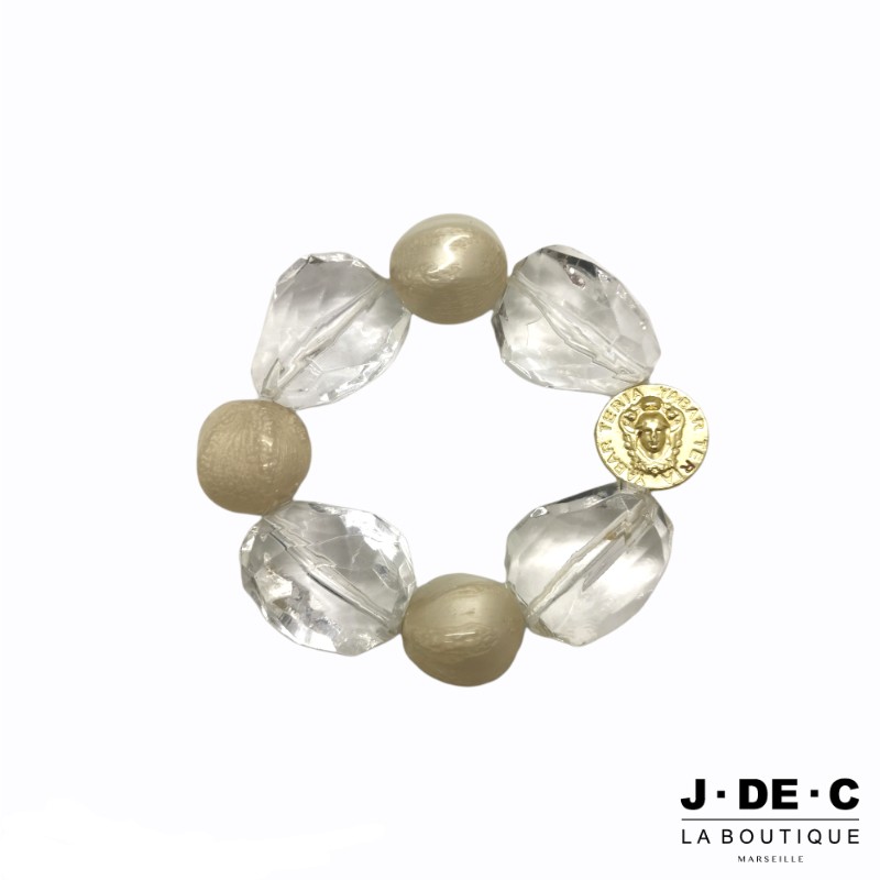 Bracelet Perles Nacrées & Transparentes • TERIA YABAR