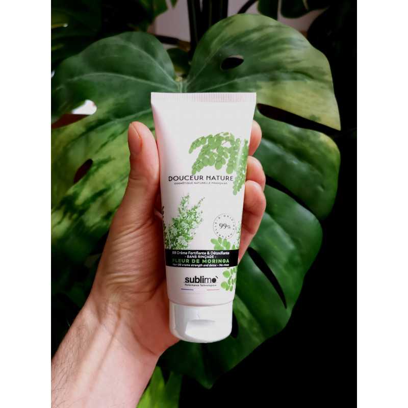 Hair BB Crème Fortifiante & Détoxifiante Fleur de Moringa - Douceur Nature • Sublimo