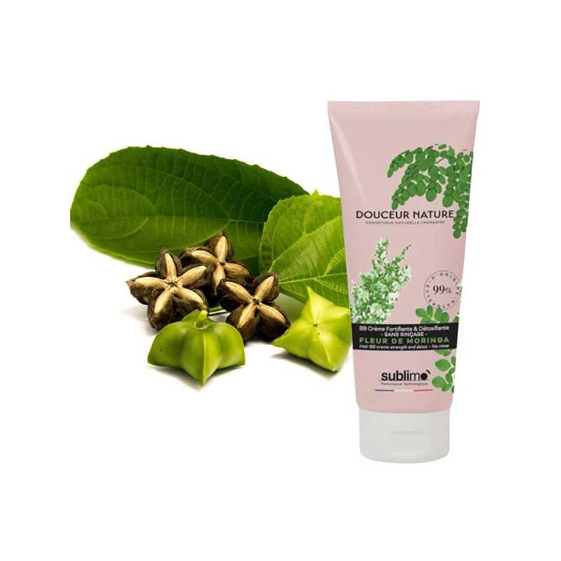Hair BB Crème Fortifiante & Détoxifiante Fleur de Moringa - Douceur Nature • Sublimo