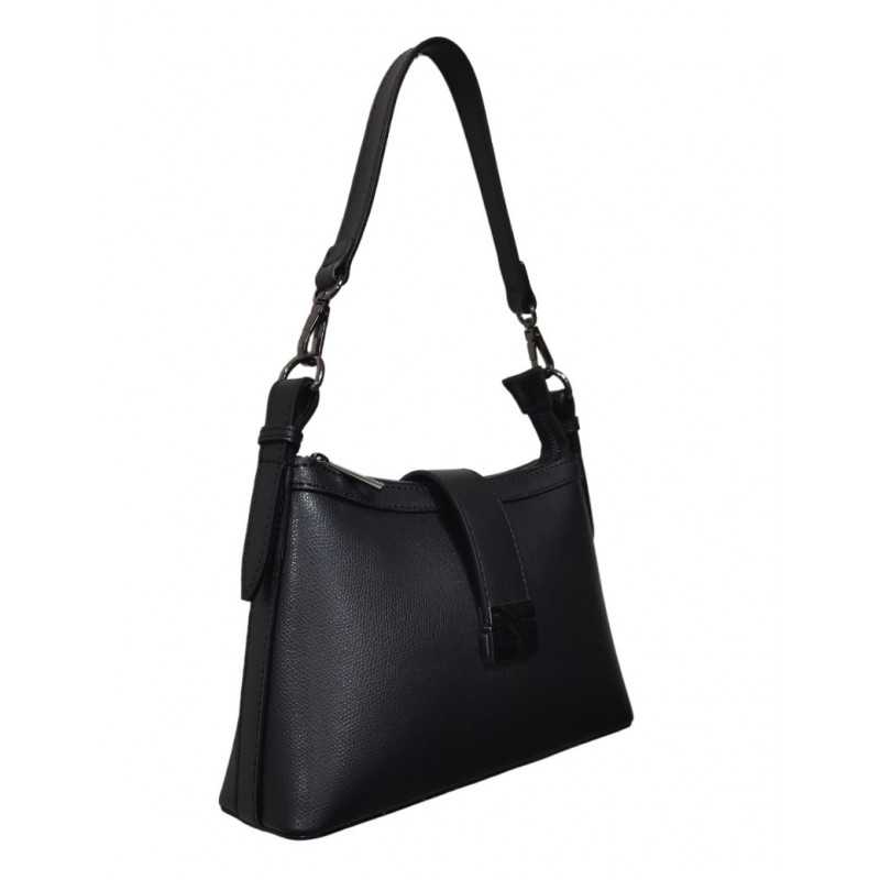 Sac à Main Trapèze Cuir Noir