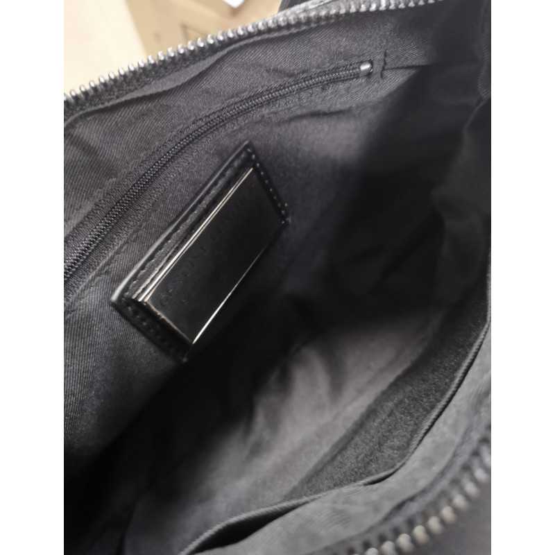 Sac à Main Trapèze Cuir Noir