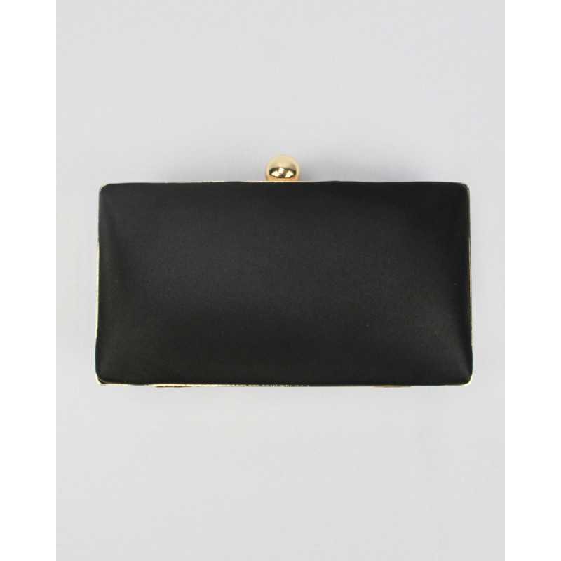 Minaudière Satinée Noire ou Rouge Cristaux