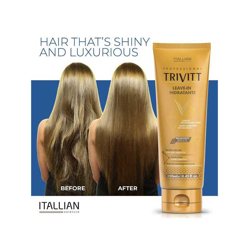 Soin Leave-In Hydratant 250 ml Soin Cheveux Lissant Sans Rinçage • Trivitt Professional Itallian Hairtech