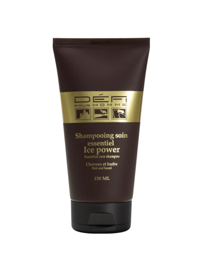 Shampooing Soin Essentiel Ice Power Cheveux & Barbe • DÉFI POUR HOMME