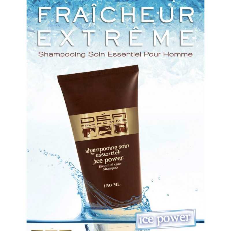 Shampooing Soin Essentiel Ice Power Cheveux & Barbe • DÉFI POUR HOMME
