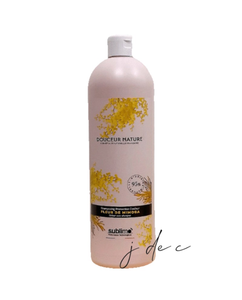 Shampooing Protection Couleur Fleur de Mimosa DOUCEUR NATURE 1 Litre • SUBLIMO