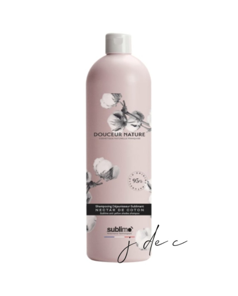 Shampooing Déjaunisseur Sublimant 1000 ml Nectar de Coton - Douceur Nature • SUBLIMO