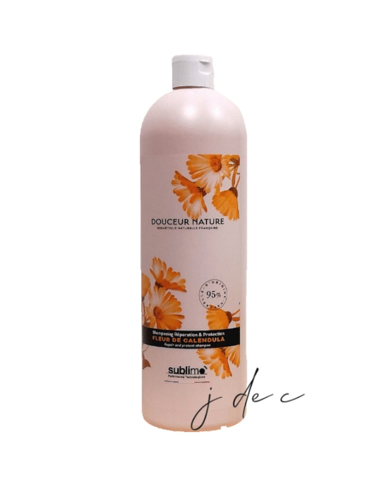 Shampooing Réparation & Protection Fleur de Calendula DOUCEUR NATURE 1 Litre • SUBLIMO