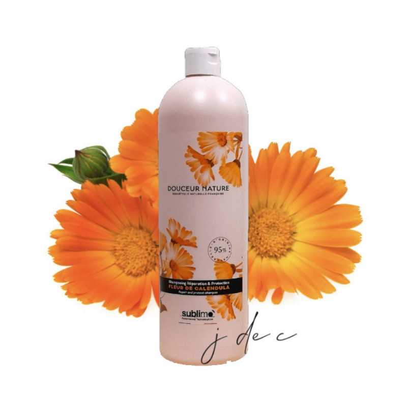 Shampooing Réparation & Protection Fleur de Calendula DOUCEUR NATURE 1 Litre • SUBLIMO