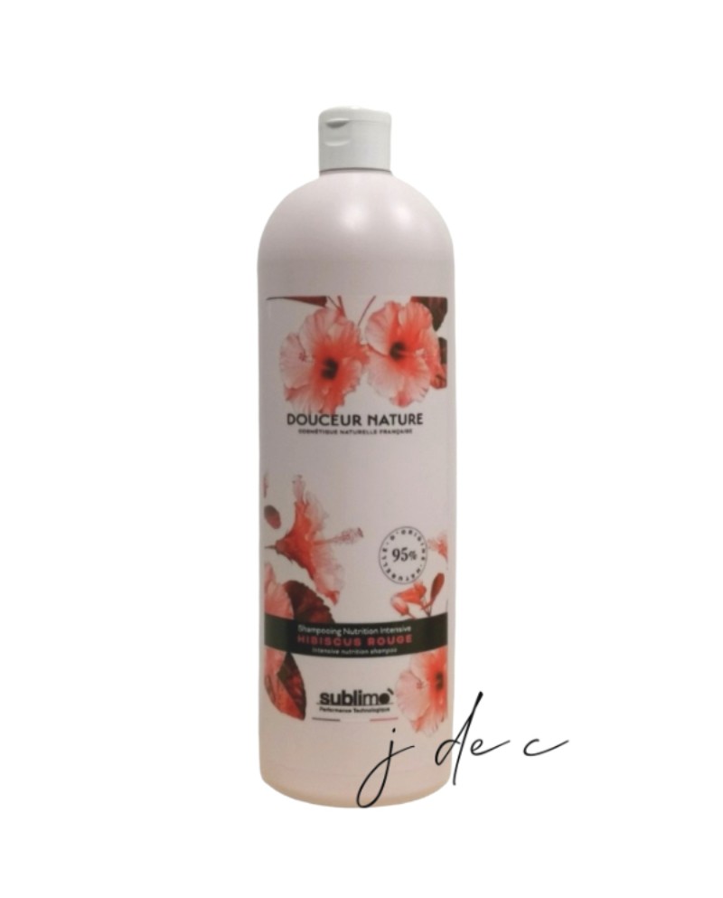 Shampooing Nutrition Intensive Hibiscus Rouge DOUCEUR NATURE 1 Litre • SUBLIMO