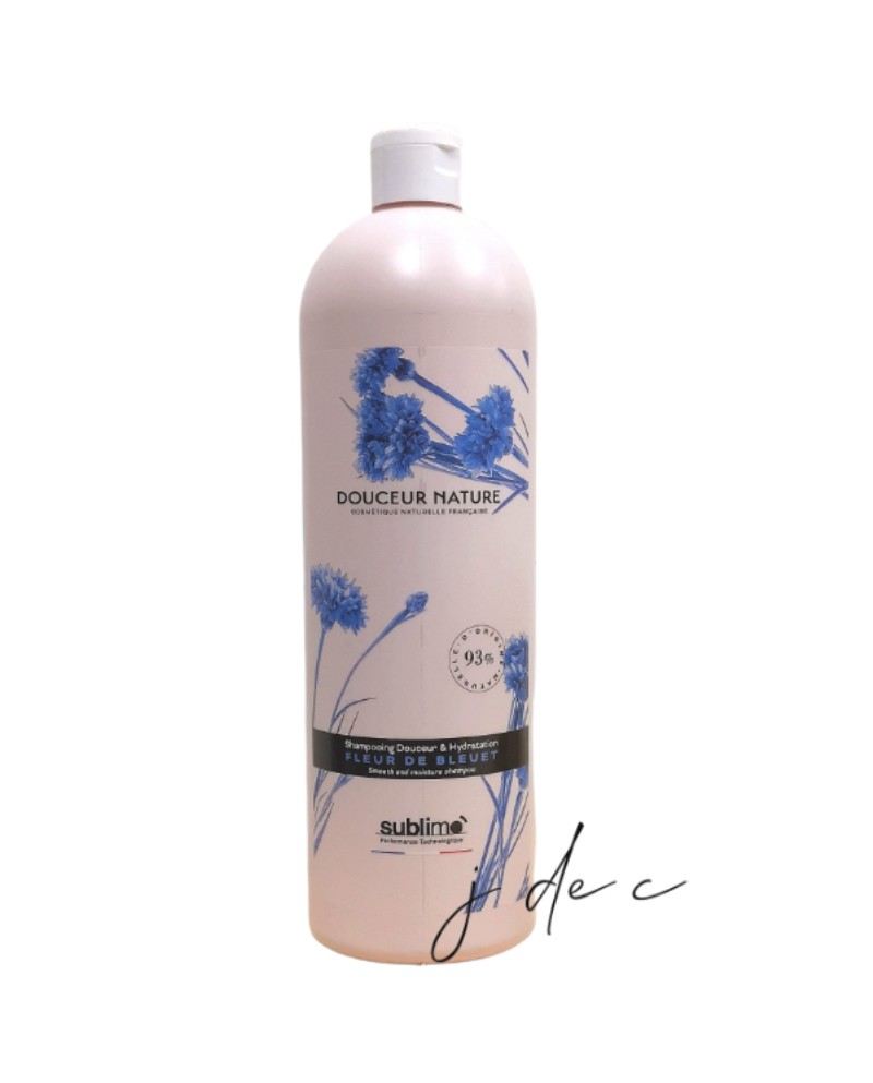 Shampooing Douceur & Hydratation Fleur de Bleuet DOUCEUR NATURE 1 Litre • SUBLIMO