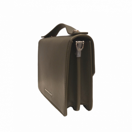 Alessia Massimo - Sac à Main Vert Kaki Maillon Argent & Bandoulière