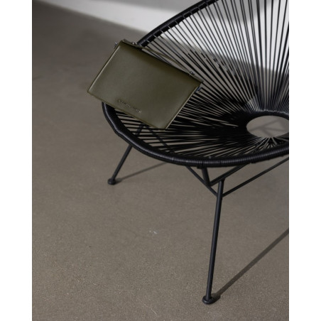 Alessia Massimo - Sac à Main Vert Kaki Maillon Argent & Bandoulière