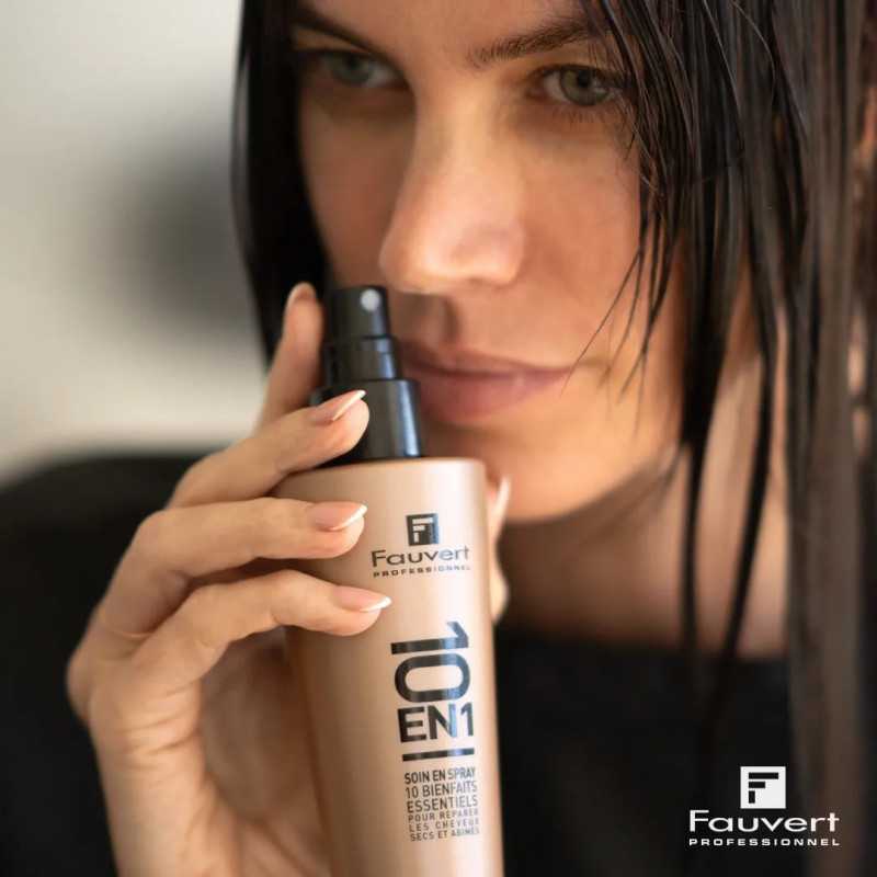 Soin Spray 10 en 1 FAUVERT • Réparation cheveux secs & abîmés