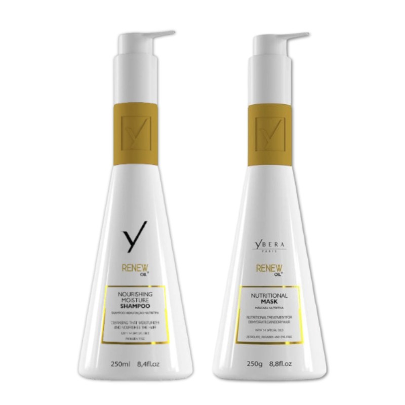 Duo Shampooing & Masque Renew Oil YBERA Paris - Routine Régénérante pour Cheveux Sensibilisés