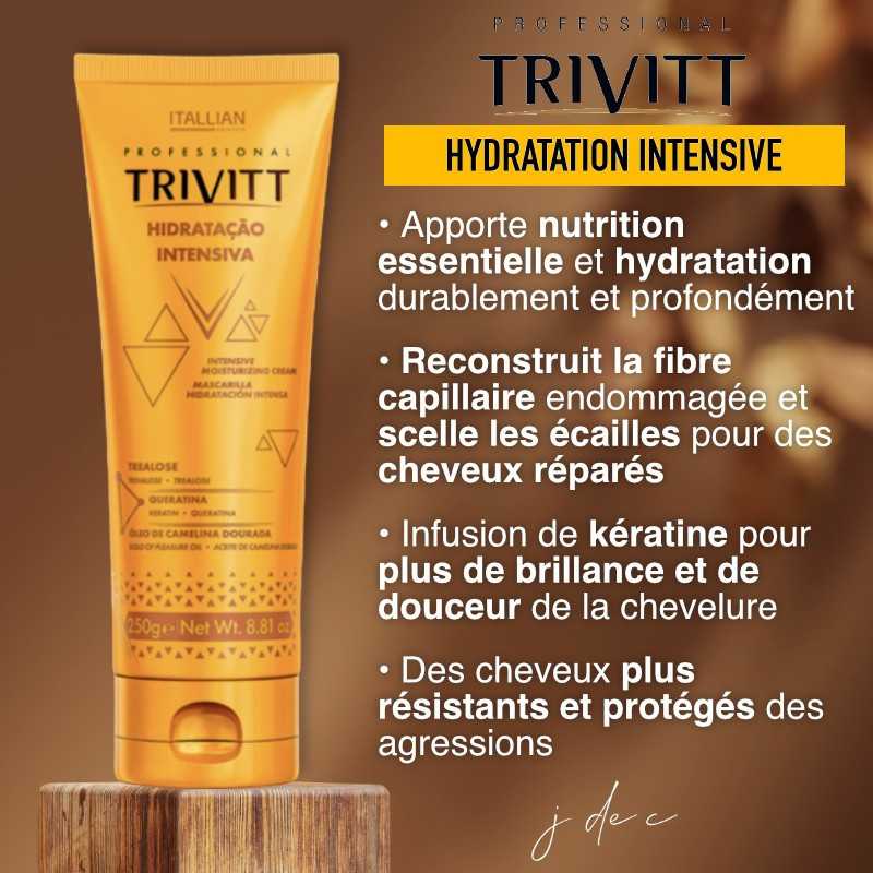 Trio Soins Hydratation Intensive 250 g Soin Capillaire Profond - Trivitt Professional Itallian Hairtech