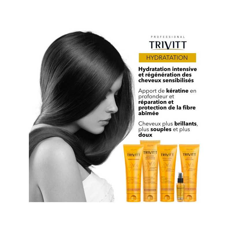 Soin Leave-In Hydratant 250 ml Soin Cheveux Lissant Sans Rinçage • Trivitt Professional Itallian Hairtech