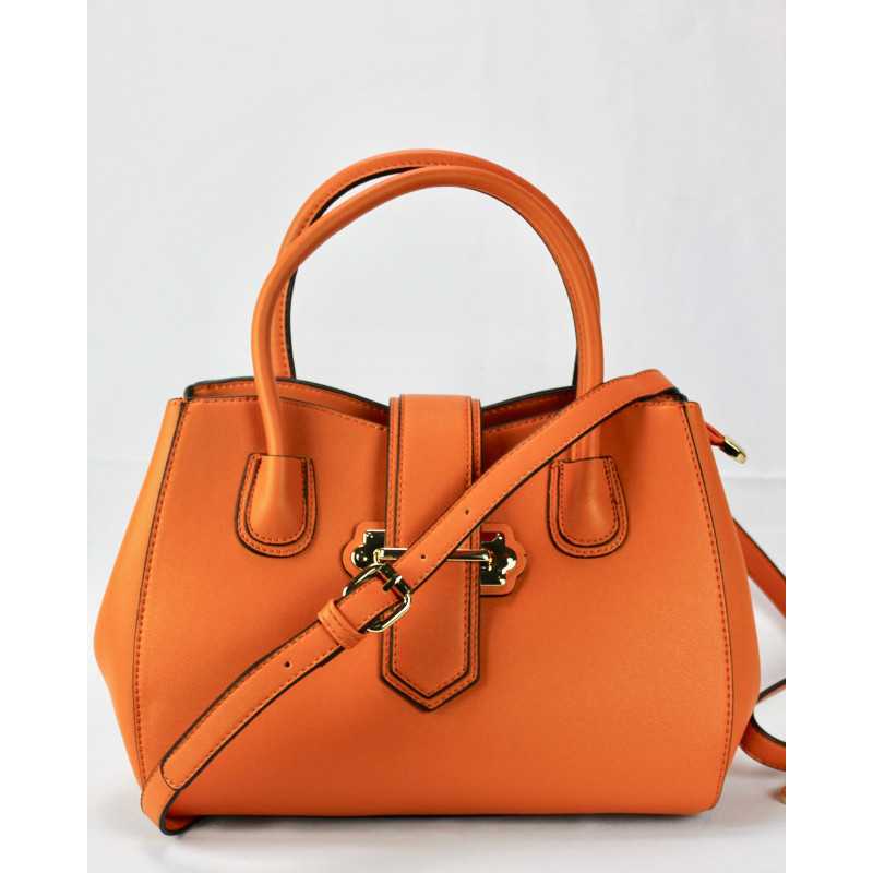 Sac à Main Rouge ou Orange Imitation Cuir