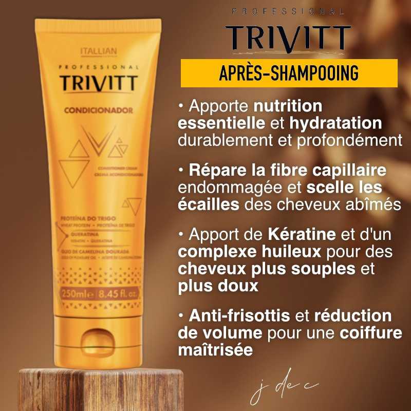 Routine de Soin Cheveux Lissante & Hydratante Leave-In Hydratant • Trivitt Professional Itallian Hairtech