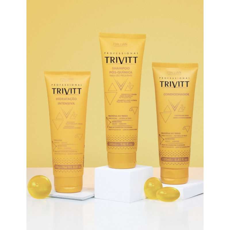 Routine de Soin Cheveux Lissante & Hydratante Leave-In Hydratant • Trivitt Professional Itallian Hairtech