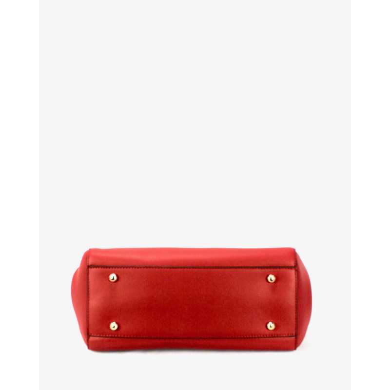 Sac à Main Rouge ou Orange Imitation Cuir