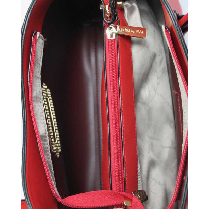 Sac à Main Rouge ou Orange Imitation Cuir