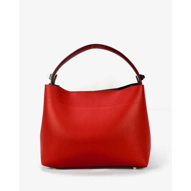 Sac à Main Fermoir Cadenas Rouge Orange Noir