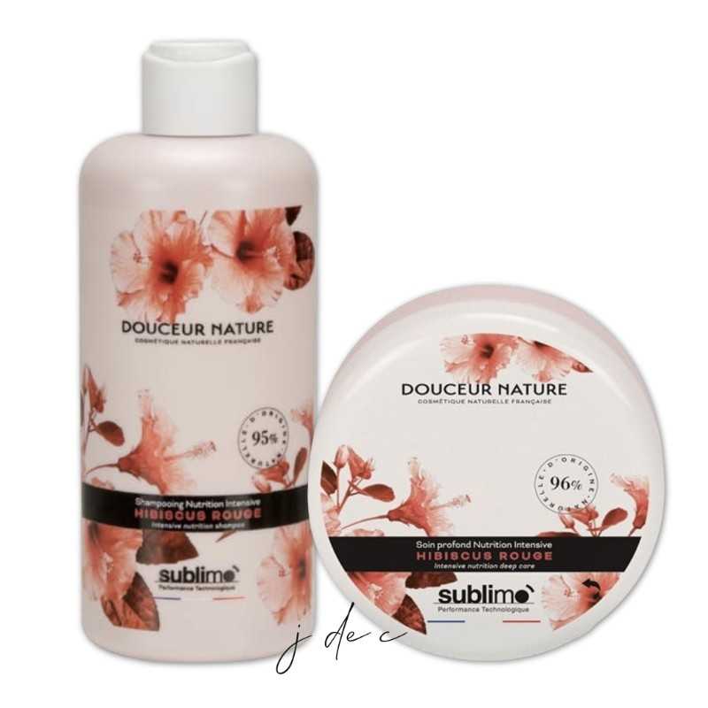 Cheveux Secs Routine de Soins Nutrition Intensive Hibiscus Rouge- Douceur Nature - Sublimo