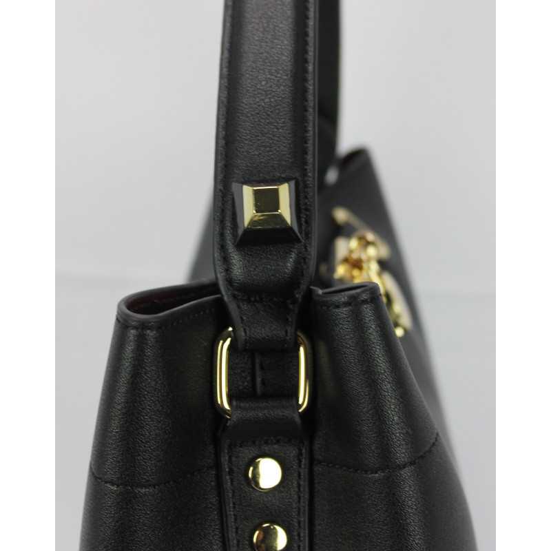 Sac à Main Fermoir Cadenas Rouge Orange Noir