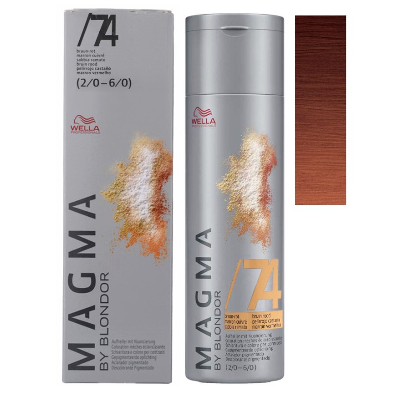 Magma By Blondor /74 Marron Cuivré - Coloration Mèches Eclaircissante 120 g - WELLA