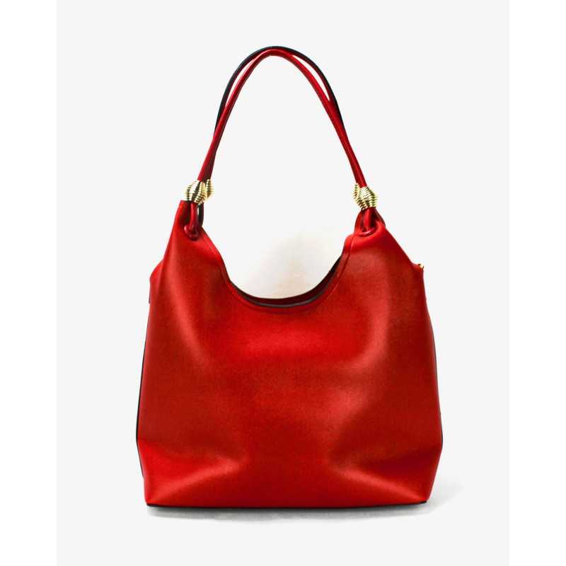 Sac Cabas Rouge et Or Porté Epaule