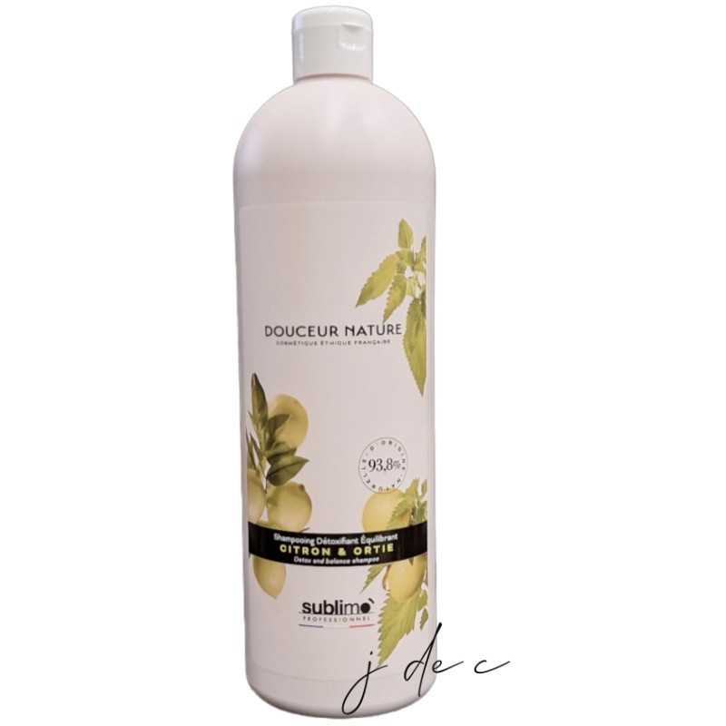 Shampooing Détoxifiant Équilibrant Citron & Ortie - Douceur Nature Sublimo - 1000 ML