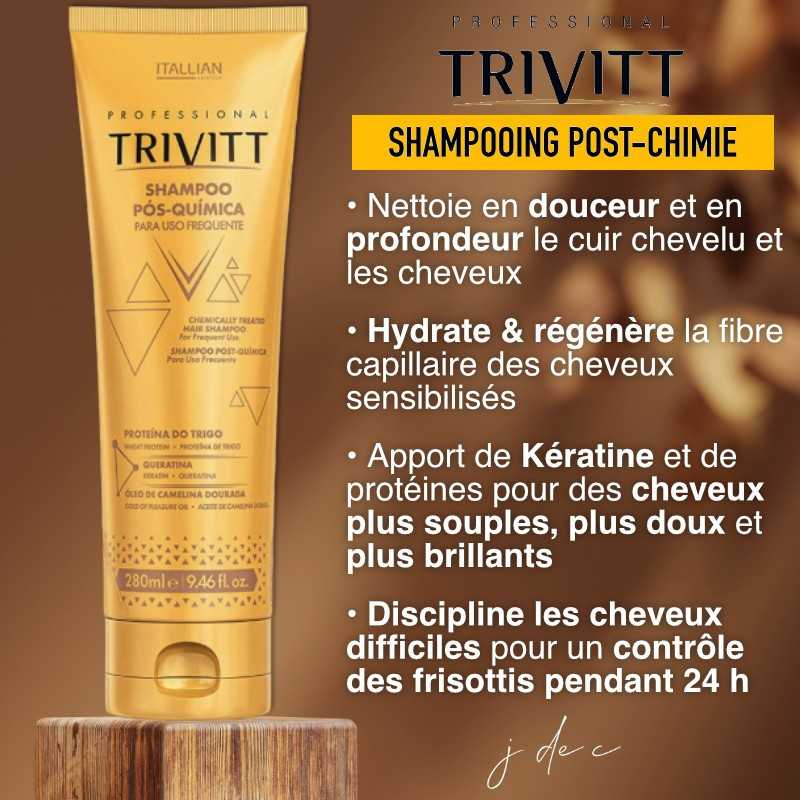 Routine Soin Capillaire Trivitt Professional - Pour Cheveux Secs et Sensibilisés, Lissés et Indisciplinés