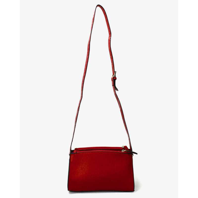 Sac à Main Imitation Cuir et Croco Rouge ou Marine