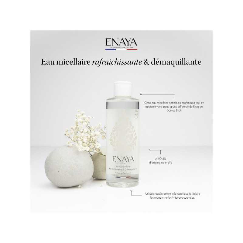 Enaya Beauté - Eau Micellaire Rafraîchissante et Démaquillante 200 ml - Naturelle & Respectueuse