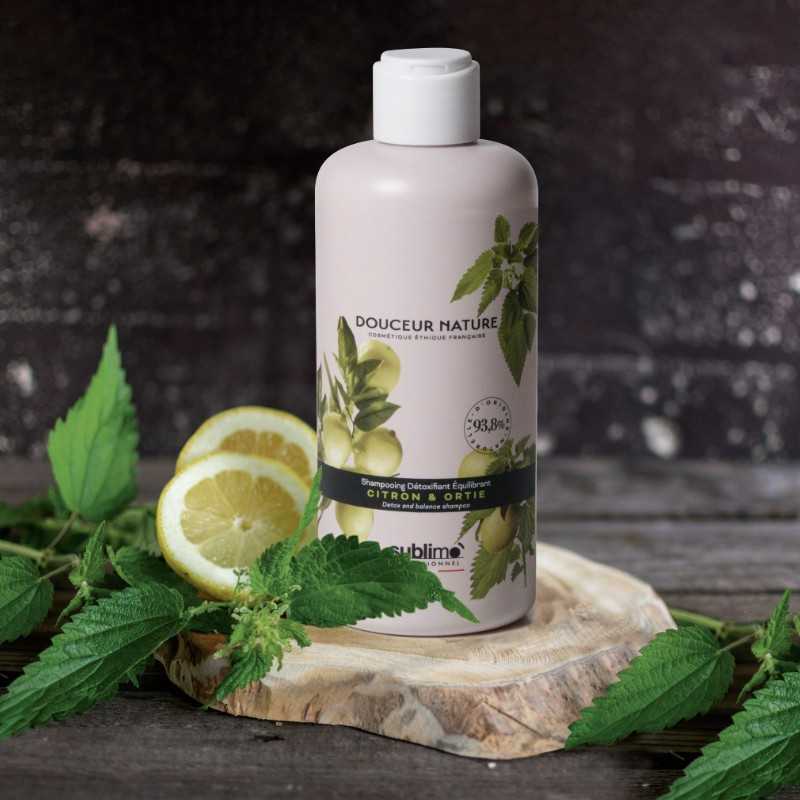 Shampooing Détoxifiant Équilibrant 250 ml Citron & Ortie - Douceur Nature Sublimo