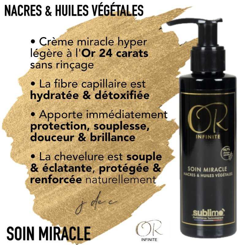 Soin Miracle Or Infinite 100 ml SUBLIMO - Elixir Nourrissant Tous Types de Cheveux