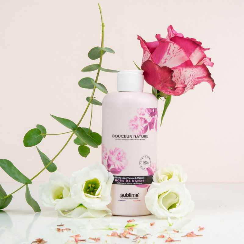 Trio Shampooings Volume et Matière 3x250 ml Rose de Damas - Douceur Nature Sublimo