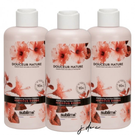 Trio Shampooing Sublimo Hibiscus Rouge - Cheveux Secs et Abîmés