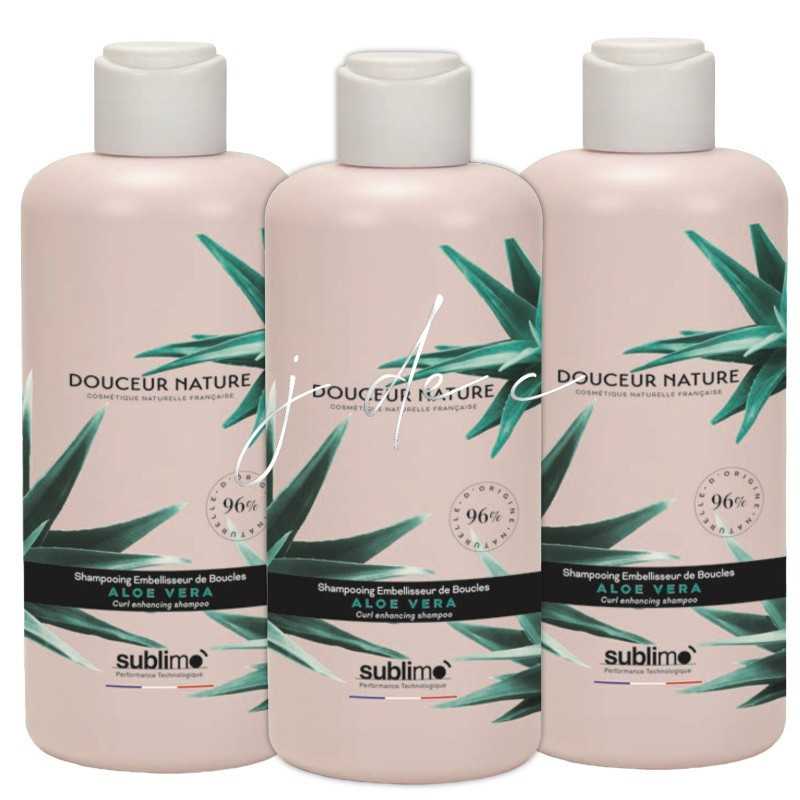 Trio Shampooing Boucles Aloe Vera Douceur Nature - Sublimo 3x250ml