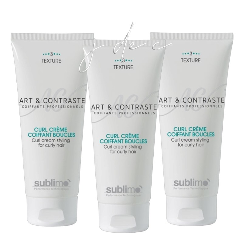 Sublimo Art & Contraste - Trio Curl Crème Coiffant Boucles 3x100 ml