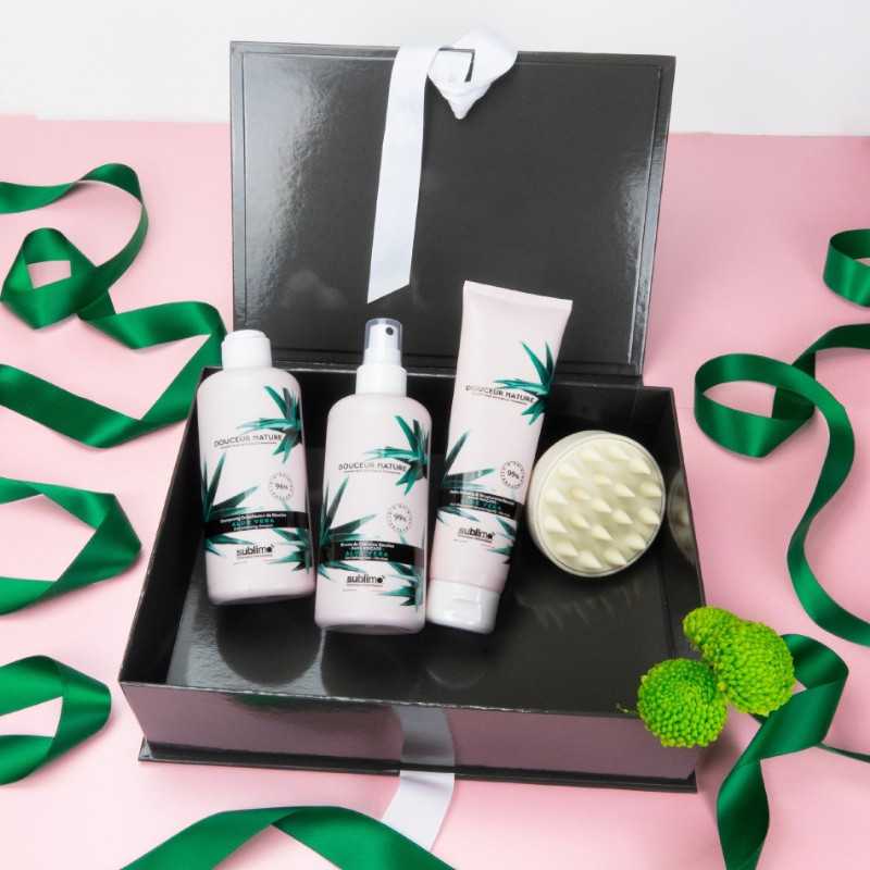 Coffret Cadeau Routine de Soin Cheveux Bouclés Aloe Vera - Douceur Nature Sublimo
