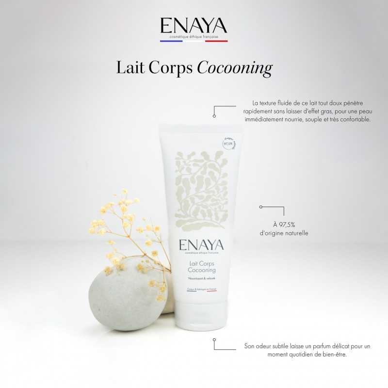 Lait Corps Cocooning 200 ml - Enaya Beauté | Nourrissant & Velouté