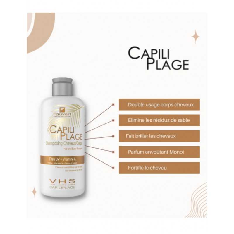 Duo Capilipage Shampooing & Soin 10 en 1 Sans Rinçage - Cheveux Exposés au Soleil - Capiliplage Fauvert Professionnel