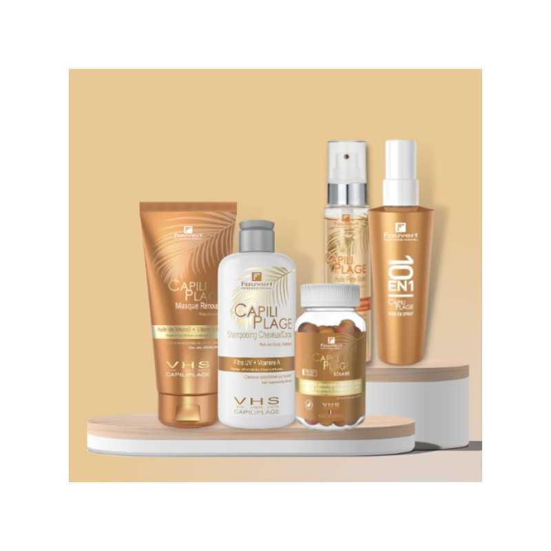 Trio Shampooings Cheveux & Corps Capiliplage - Fauvert Professionnel - Cheveux Sensibilisés par le Soleil