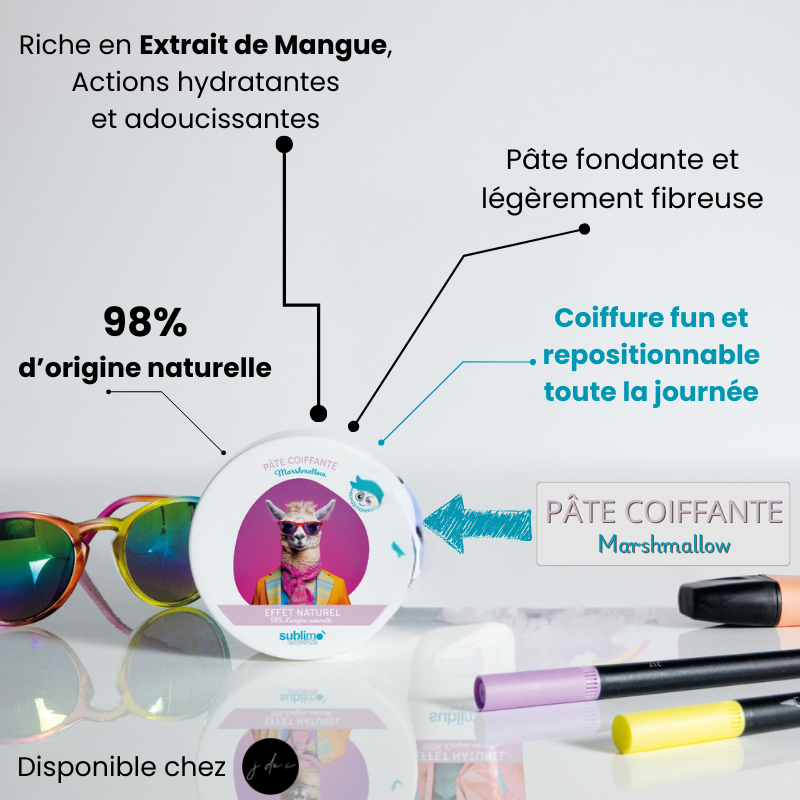 Pâte Coiffante Marshmallow Effet Naturel - Sublimo Enfants | Dès 3 ans