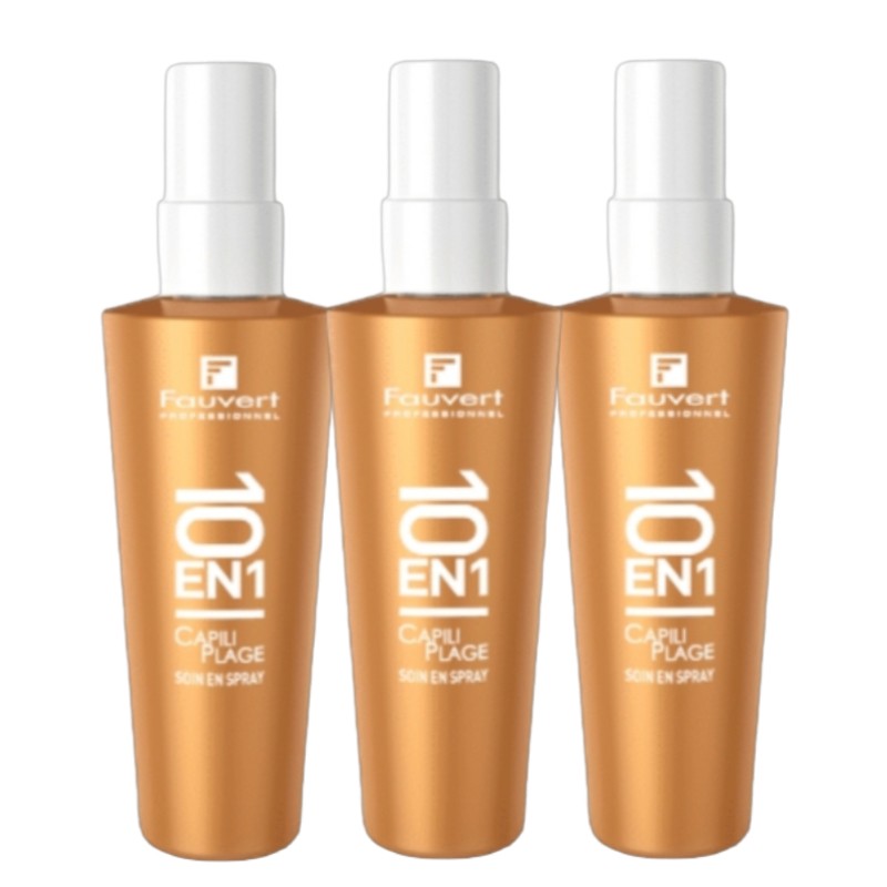 Trio Soin en Spray 10 en 1 Solaire Capiliplage - FAUVERT | Protection & Hydratation Cheveux l'été